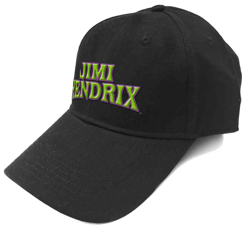 Jimi Hendrix - Arched Logo Baseball pet - Zwart